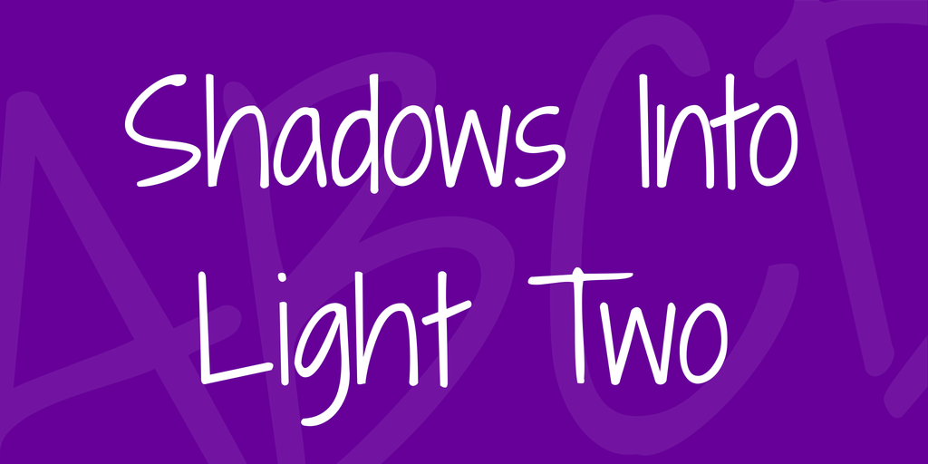 Przykład czcionki Shadows Into Light Light