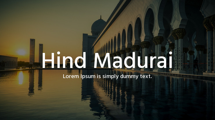 Przykład czcionki Hind Madurai