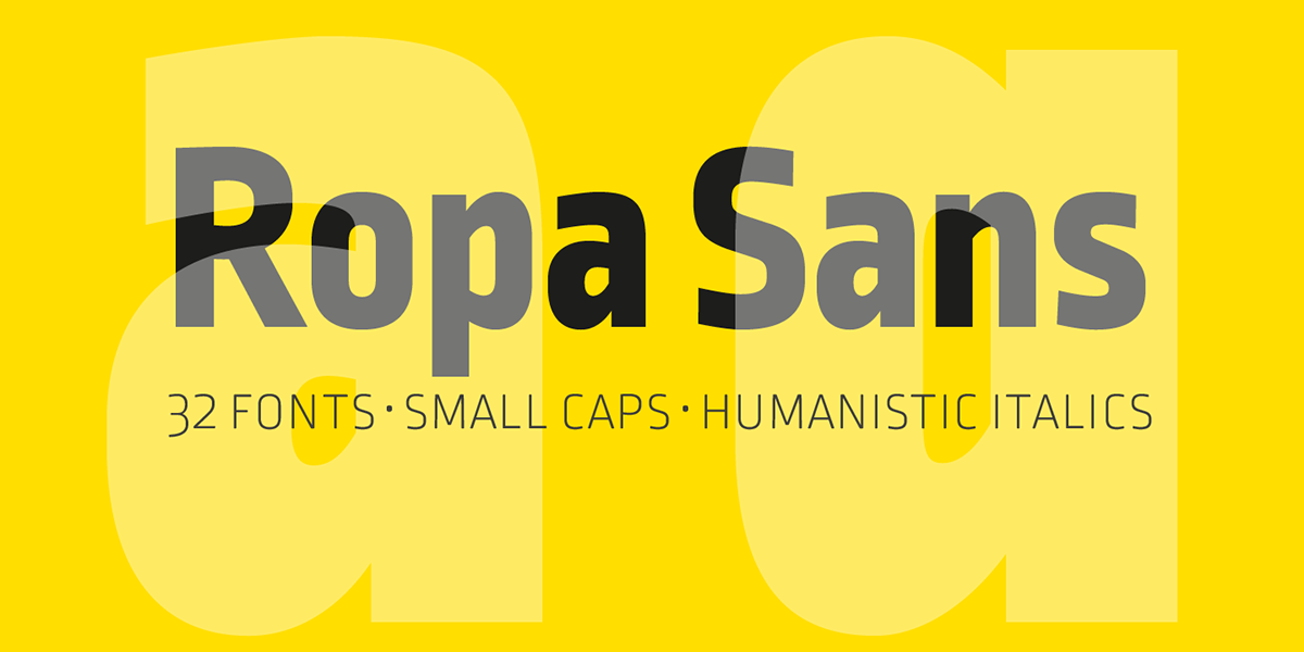 Przykład czcionki Ropa Sans