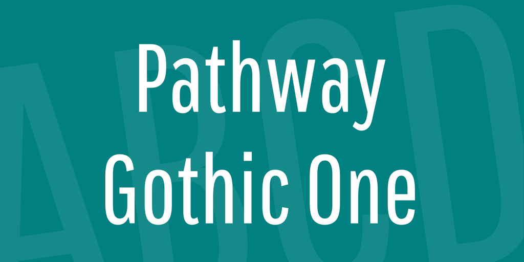 Przykład czcionki Pathway Gothic One Regular