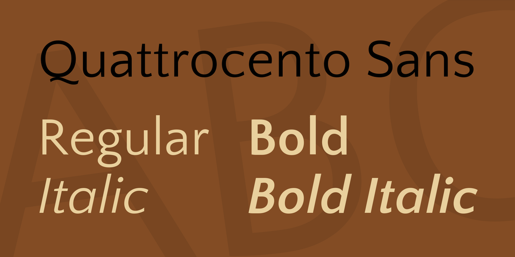 Przykład czcionki Quattrocento Sans