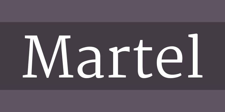 Przykład czcionki Martel