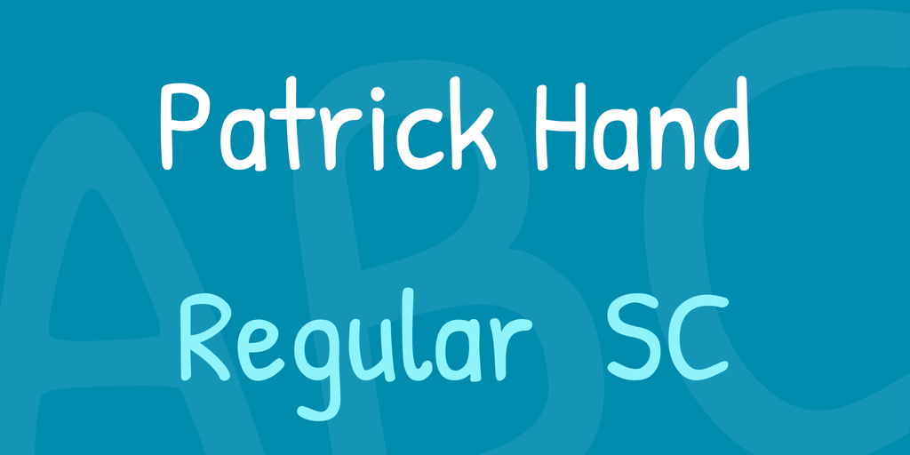 Przykład czcionki Patrick Hand