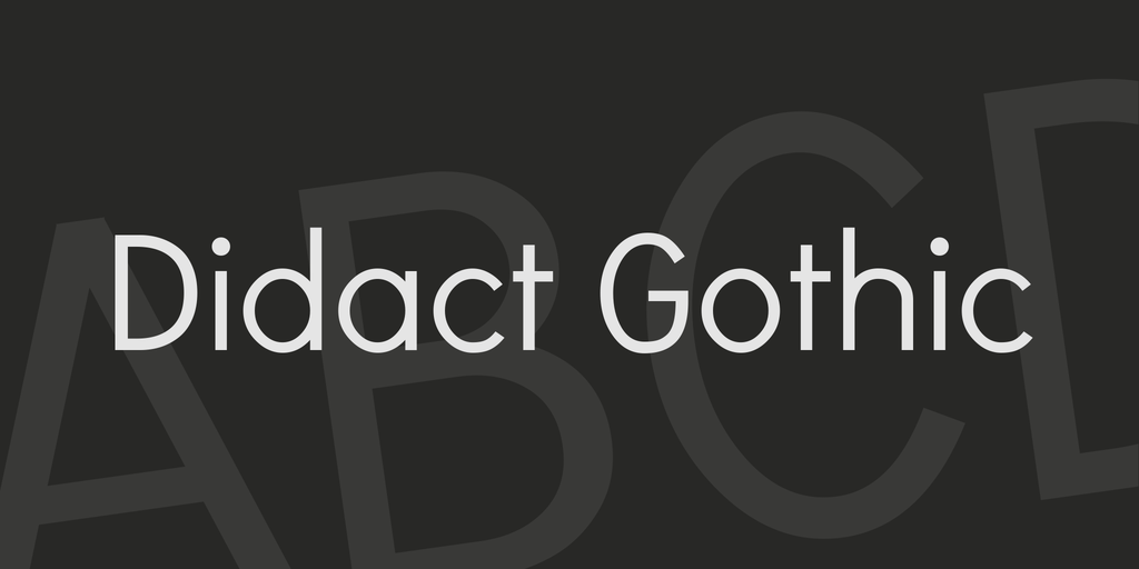 Przykład czcionki Didact Gothic