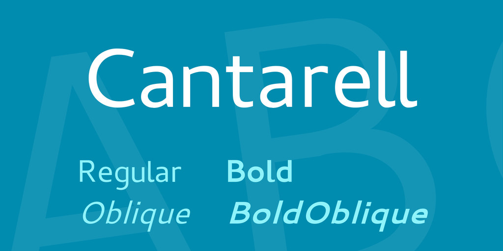 Przykład czcionki Cantarell Bold Oblique