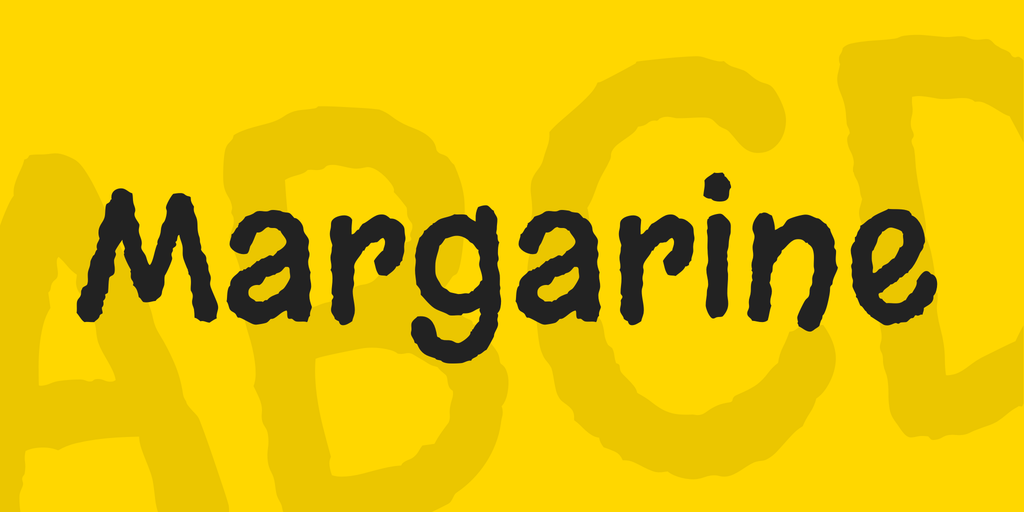 Przykład czcionki Margarine