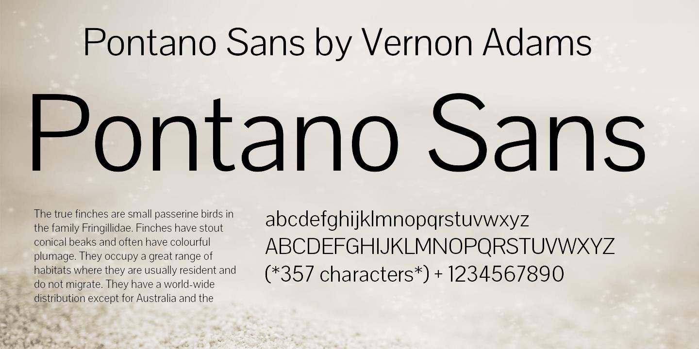 Przykład czcionki Pontano Sans