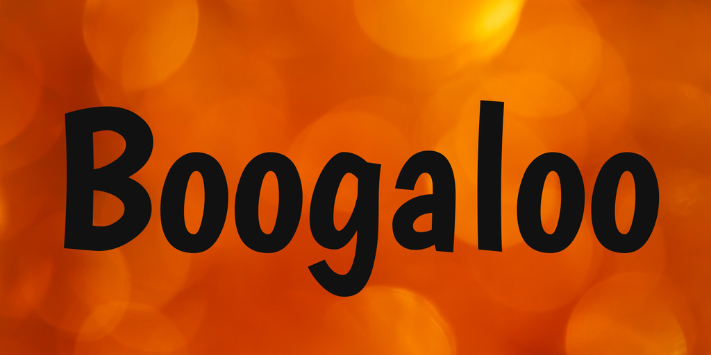 Przykład czcionki Boogaloo