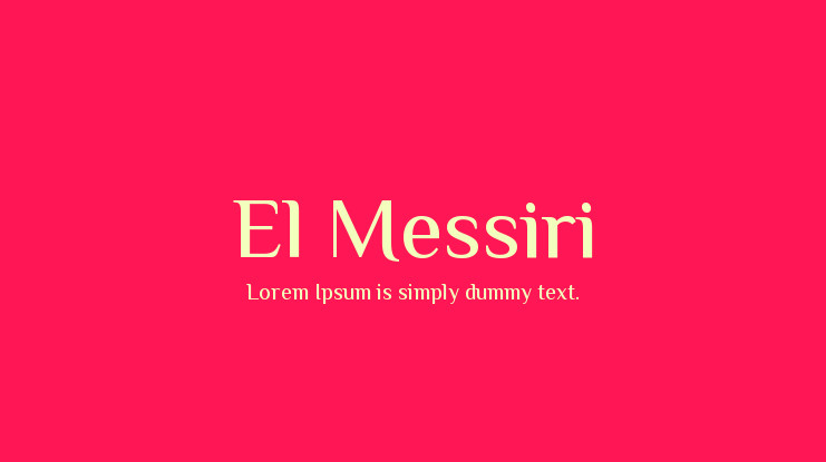 Przykład czcionki El Messiri