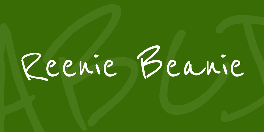 Przykład czcionki Reenie Beanie