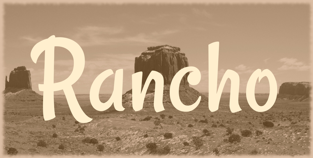 Przykład czcionki Rancho Regular