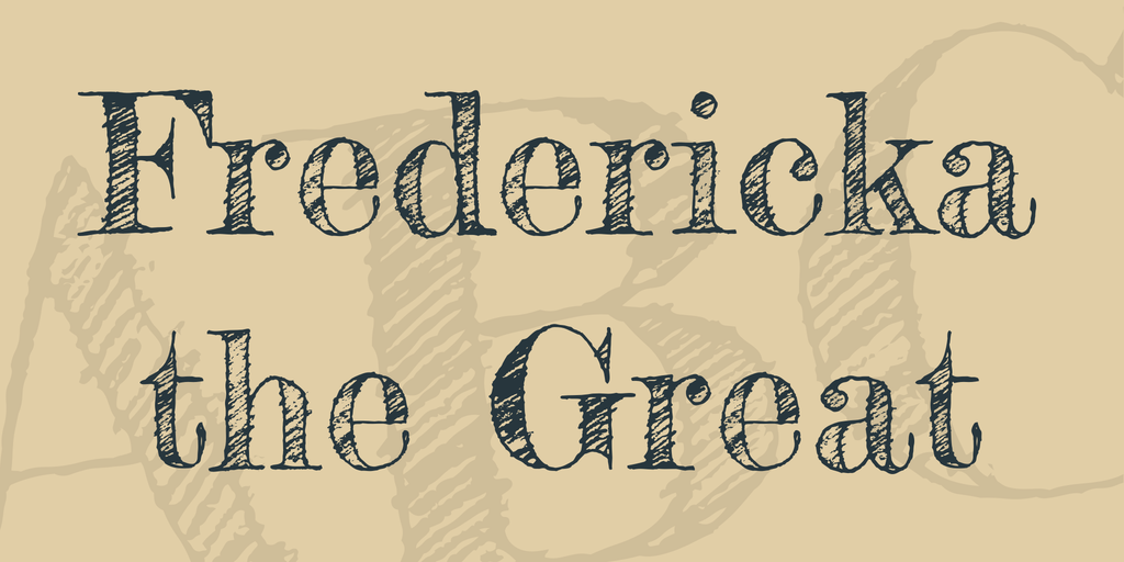 Przykład czcionki Fredericka the Great