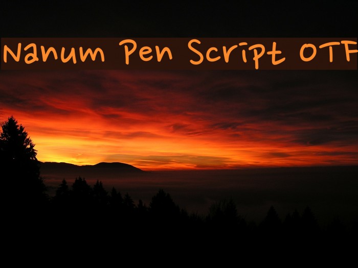Przykład czcionki Nanum Pen Script