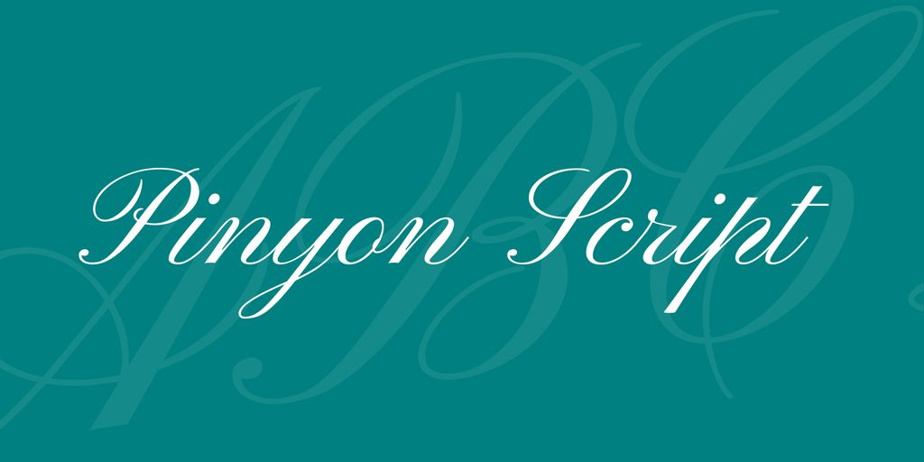 Przykład czcionki Pinyon Script Regular