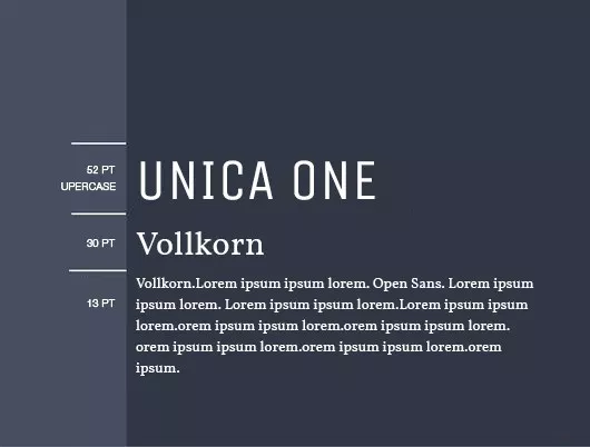 Przykład czcionki Unica One