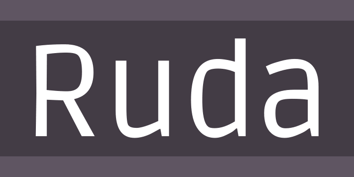 Przykład czcionki Ruda