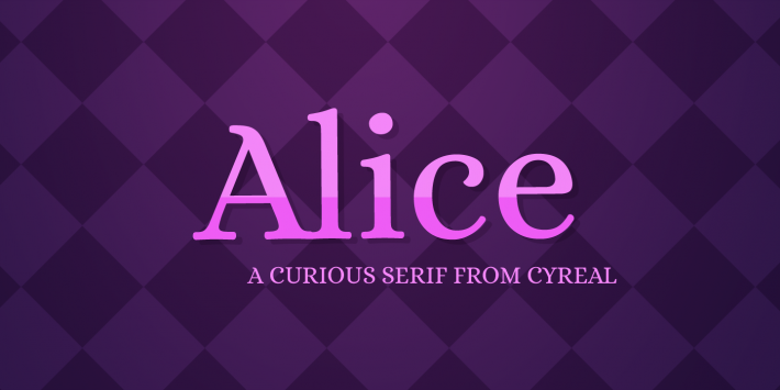 Przykład czcionki Alice
