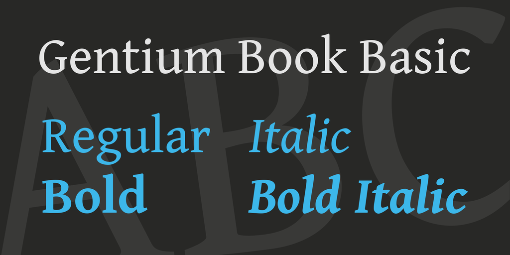 Przykład czcionki Gentium Book Basic