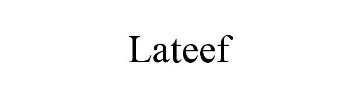 Przykład czcionki Lateef Regular