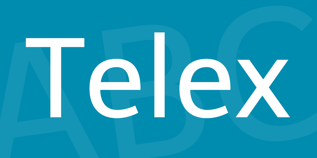 Przykład czcionki Telex