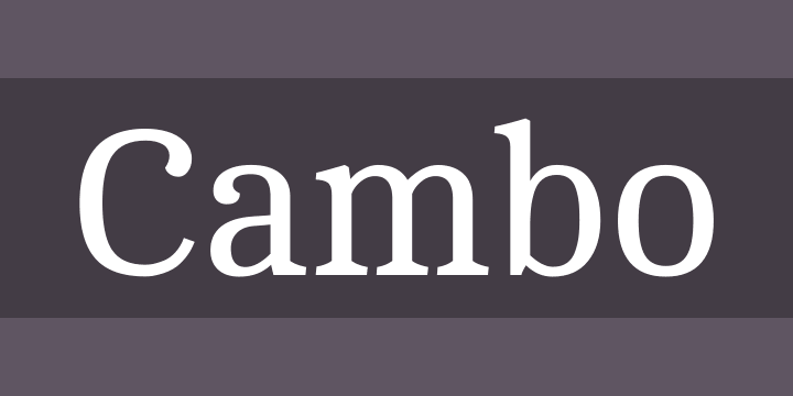 Przykład czcionki Cambo