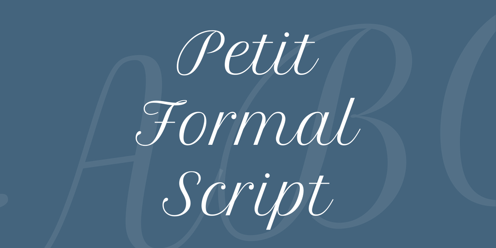 Przykład czcionki Petit Formal Script