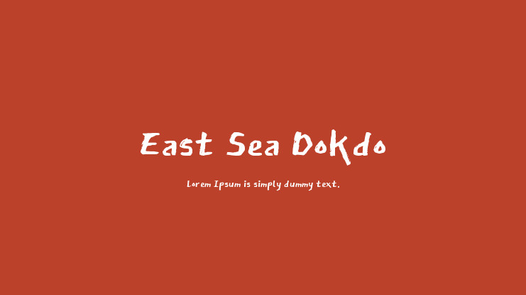 Przykład czcionki East Sea Dokdo