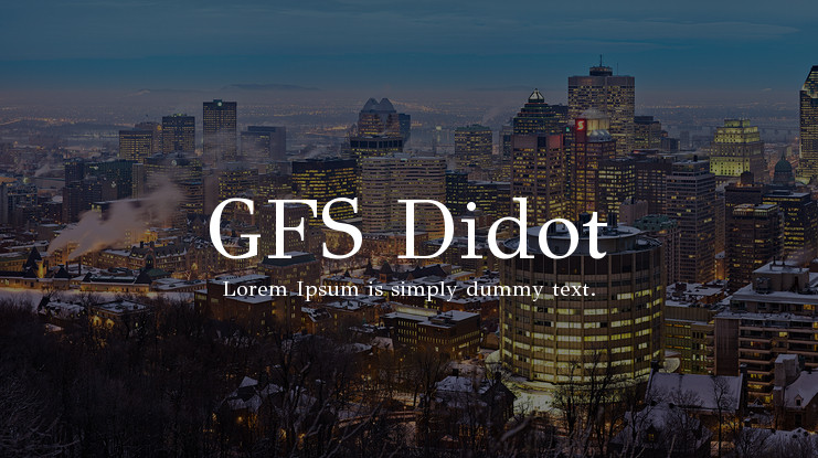 Przykład czcionki GFS Didot
