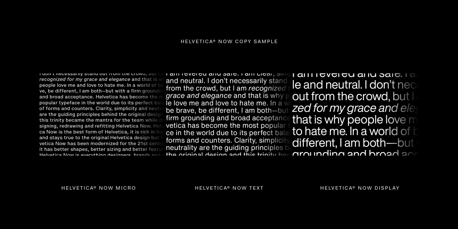 Przykład czcionki Helvetica Now Display Ext Blk