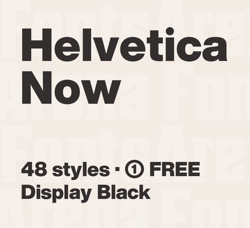 Przykład czcionki Helvetica Now Display