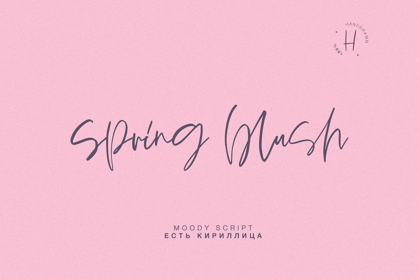 Przykład czcionki Spring blush