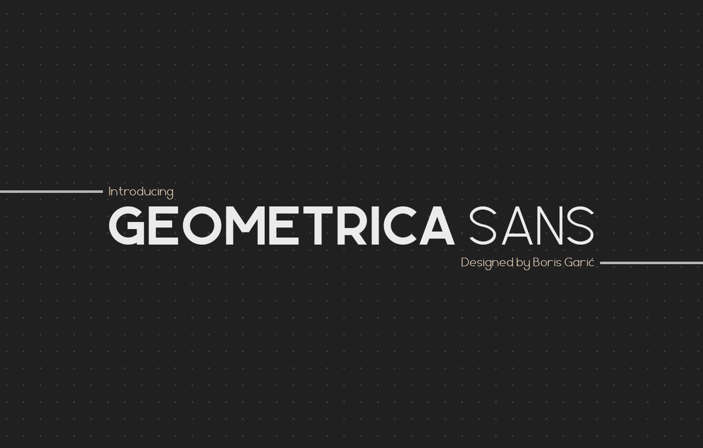 Przykład czcionki Geometrica Sans