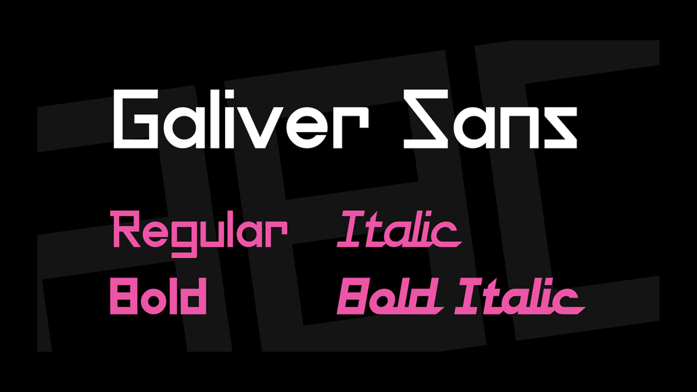 Przykład czcionki Galiver Sans Bold Italic