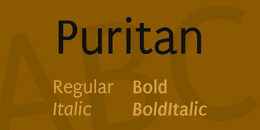 Przykład czcionki Puritan