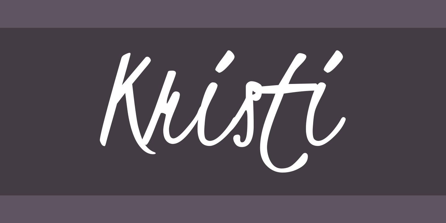 Przykład czcionki Kristi