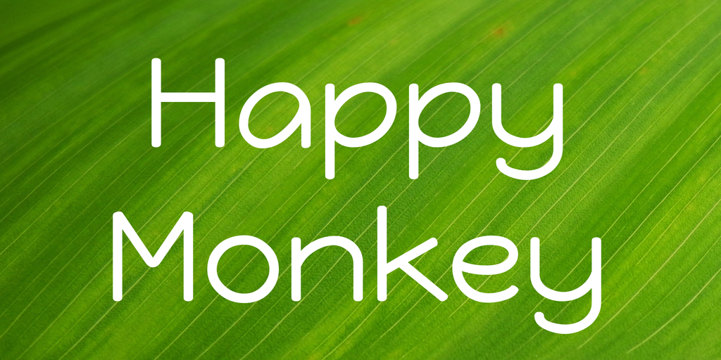Przykład czcionki Happy Monkey