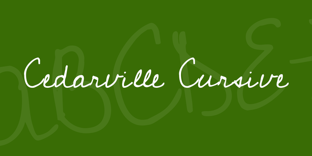 Przykład czcionki Cedarville Cursive