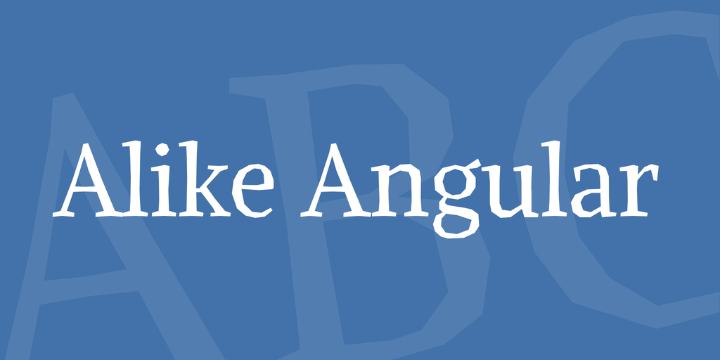 Przykład czcionki Alike Angular Regular