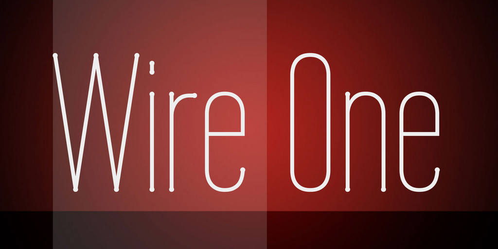 Przykład czcionki Wire One