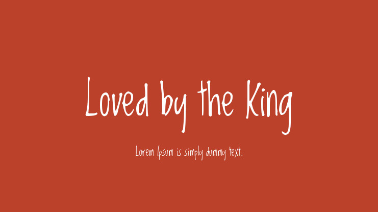 Przykład czcionki Loved by the King
