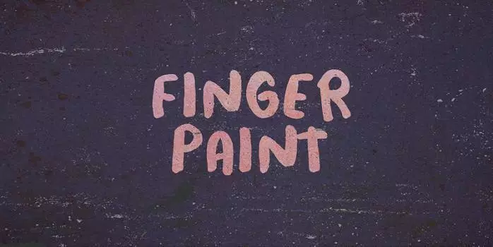 Przykład czcionki Finger Paint