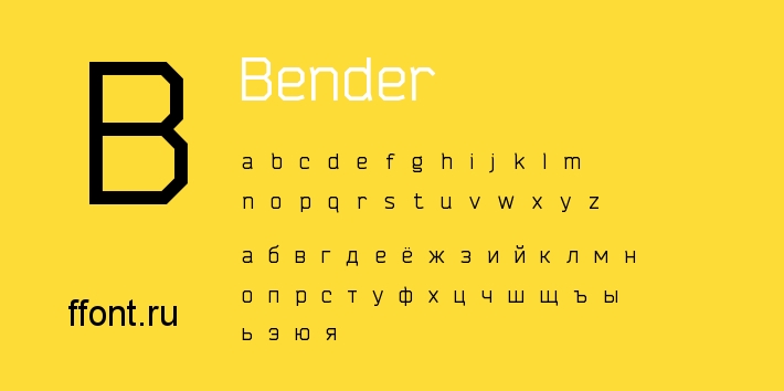 Przykład czcionki Bender