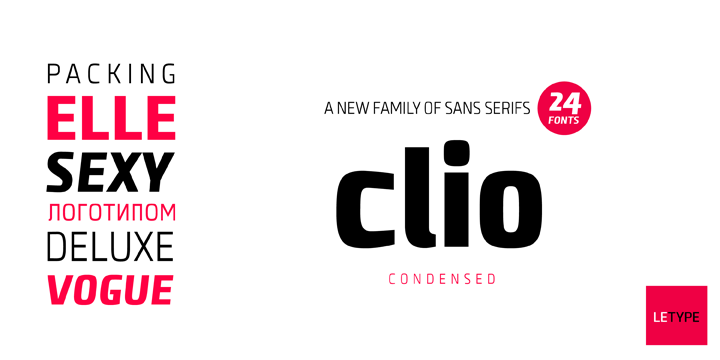 Przykład czcionki Clio C Light