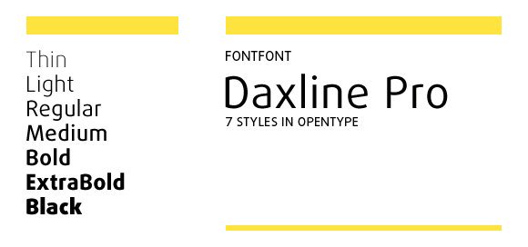 Przykład czcionki Daxline Pro