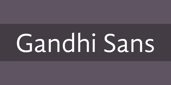 Przykład czcionki Gandhi Serif