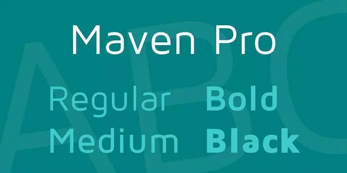 Przykład czcionki Maven Pro Medium
