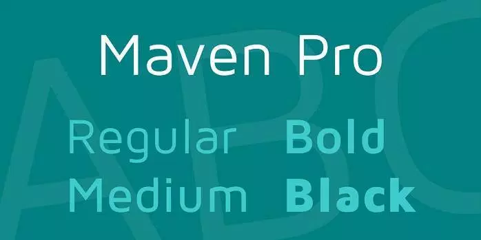 Przykład czcionki Maven Pro Bold