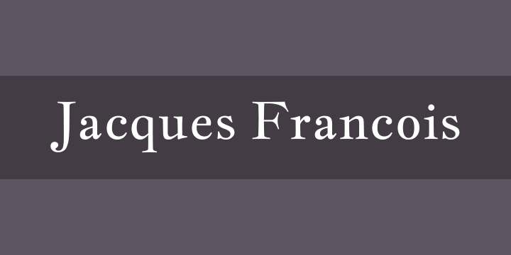 Przykład czcionki Jacques Francois