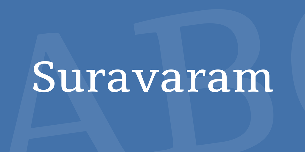 Przykład czcionki Suravaram
