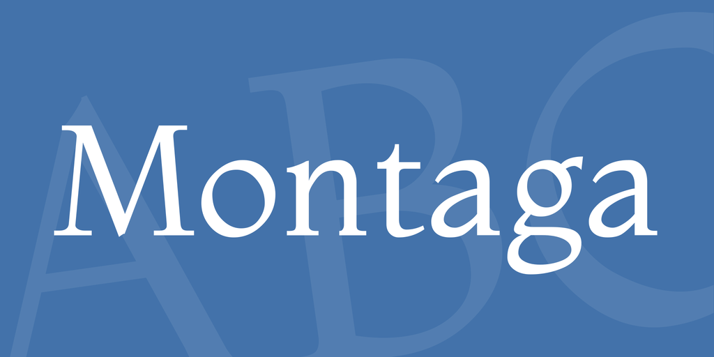 Przykład czcionki Montaga Regular